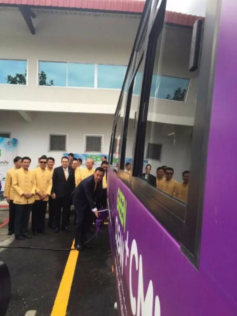 รมว.อนันตพร เปิดตัวรถบัส CBG ขส.มช. ยานยนต์พลังงานทางเลือก รับนโยบาย ก.พลังงาน