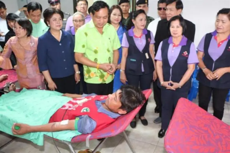 ชาวตลาดสี่มุมเมือง...รวมใจบริจาคโลหิตให้ชีวิตแก่คนไทย