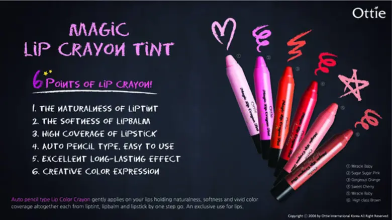 Ottie 'Magic Lip Crayon Tint' “สวยสะพรึง สะกดทุกสายตา เจิดจรัสดูมีออร่า