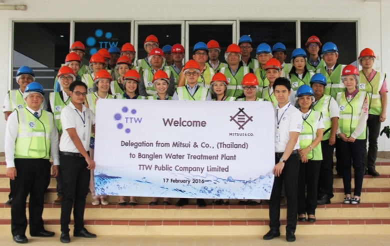 ทีทีดับบลิว ต้อนรับ Mitsui เยี่ยมชมโรงผลิตน้ำฯ พร้อมยันรับภัยแล้งได้