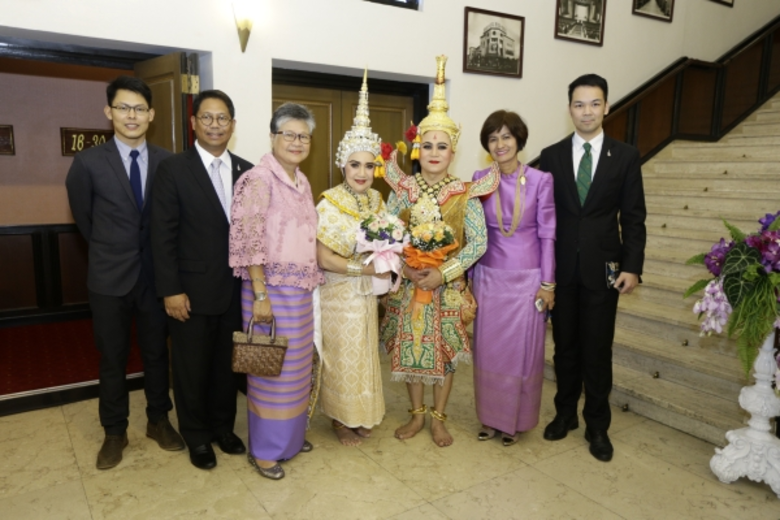 พระเจ้าวรวงศ์เธอ พระองค์เจ้าโสมสวลี พระวรราชาทินัดดามาตุ เสด็จทอดพระเนตรการแสดงโขนศาลาเฉลิมกรุง เรื่องรามเกียรติ์ ชุดหนุมาน (ปฐมบทแห่งจินตนาการ) รอบปฐมทัศน์