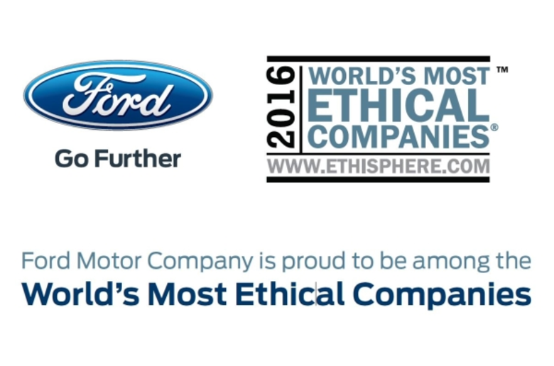 Ethisphere names Ford to 2016 list of Wor...