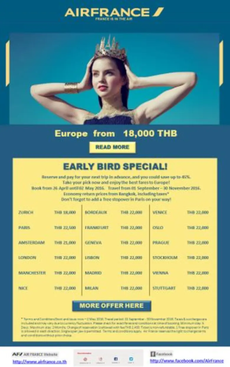 AIR FRANCE : EARLY BIRD SPECIAL!