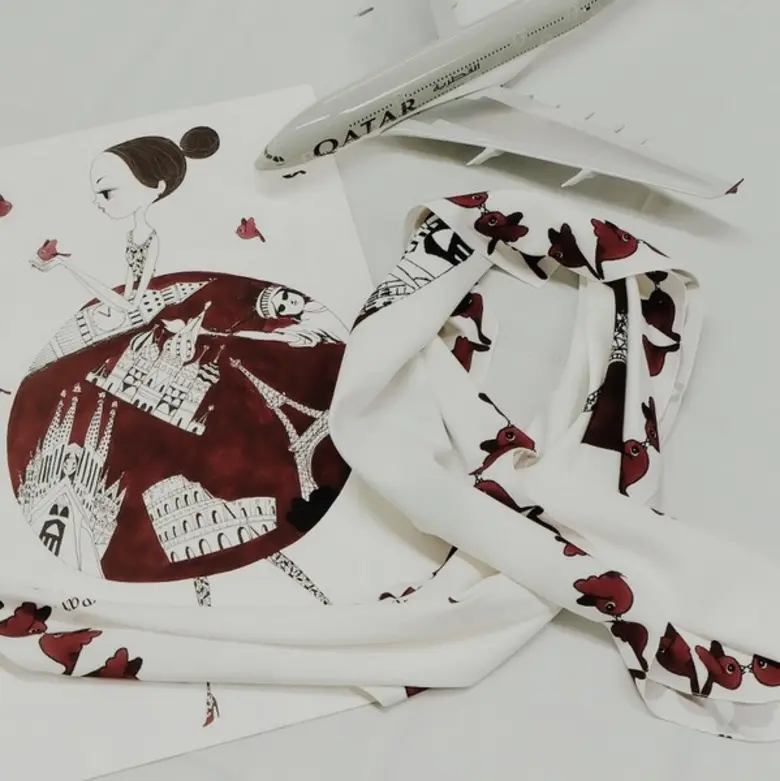 สายการบินกาตาร์ แอร์เวย์ส ชวนร่วมสนุกกับกิจกรรมผ่านโซเชียลมีเดีย ชิงผลงานผ้าพันคอพิมพ์ลายภาพวาดจากฝีมือศิลปินดัง ฉลองแคมเปญ “Going Places Together” และเส้นทางบินใหม่ 16- 31 พ.ค. นี้