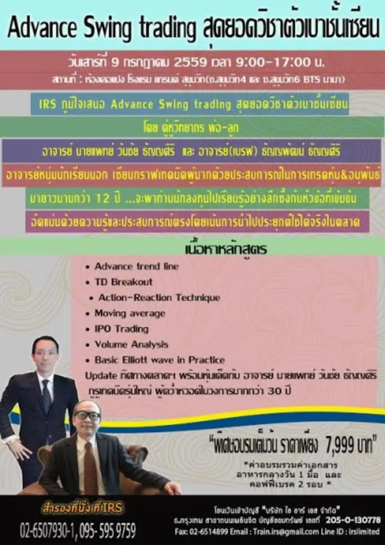 Advance Swing trading สุดยอดวิชาตัวเบาชั้...