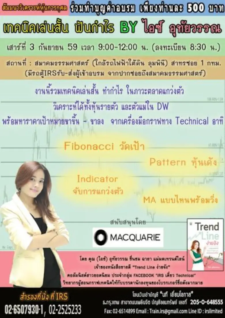 สัมมนาวิเคราะห์หุ้นการกุศล เทคนิคเล่นสั้น...