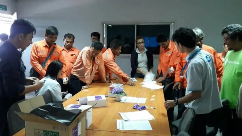 ไลน์ ทรานสปอร์ต เครือสหวิริยา องค์กรปลอดสารเสพติด