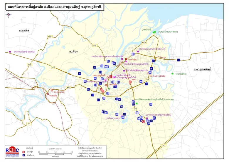 ตลาดที่อยู่อาศัย อำเภอเมือง สุราษฎร์ธานี