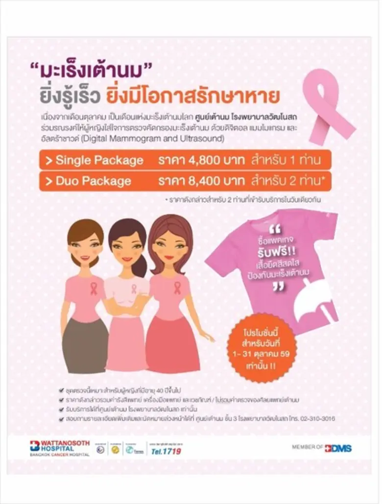 โรงพยาบาลวัฒโนสถ รณรงค์ห่วงใยสุขภาพผู้หญิ...