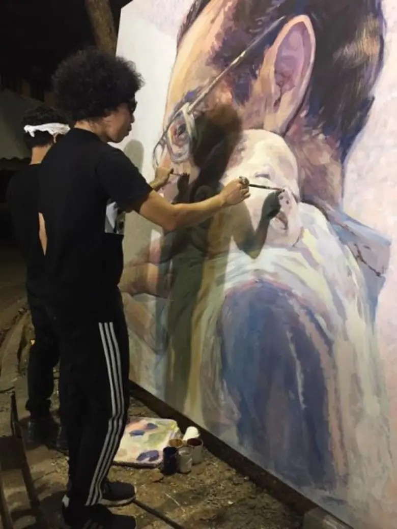 “พล่ากุ้ง” ดีใจหาที่สุดมิได้ที่ได้เกิดใน รัชกาล 9 รวมพลังคณะจิตกรรมวาดพระบรมฉายาลักษณ์