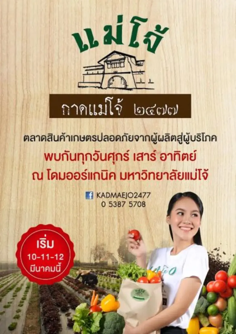 "กาดแม่โจ้ 2477" ตลาดเพื่อคนรักสุขภาพ ตลา...