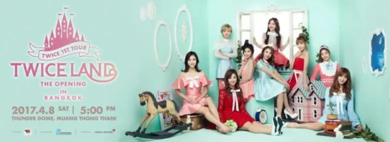 งานเกิร์ลกรุ๊ปก็มา! “กึ้ง-โฟร์วันวันฯ” คว้า 9 สาว “ทไวซ์” (TWICE) ประเดิมคอนเสิร์ตใหญ่ครั้งแรก เริ่มเปิดจองบัตรเสาร์นี้ที่ไทยทิคเก็ตฯ