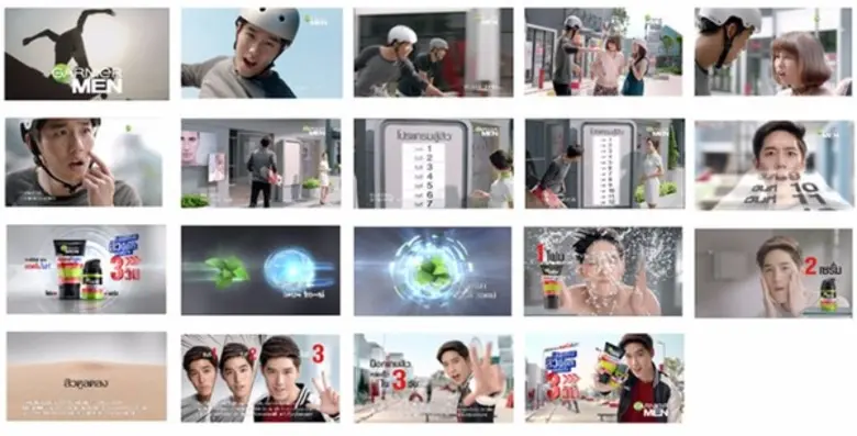 การ์นิเย่ เมน ได้ออกอากาศภาพยนตร์โฆษณาชุด...