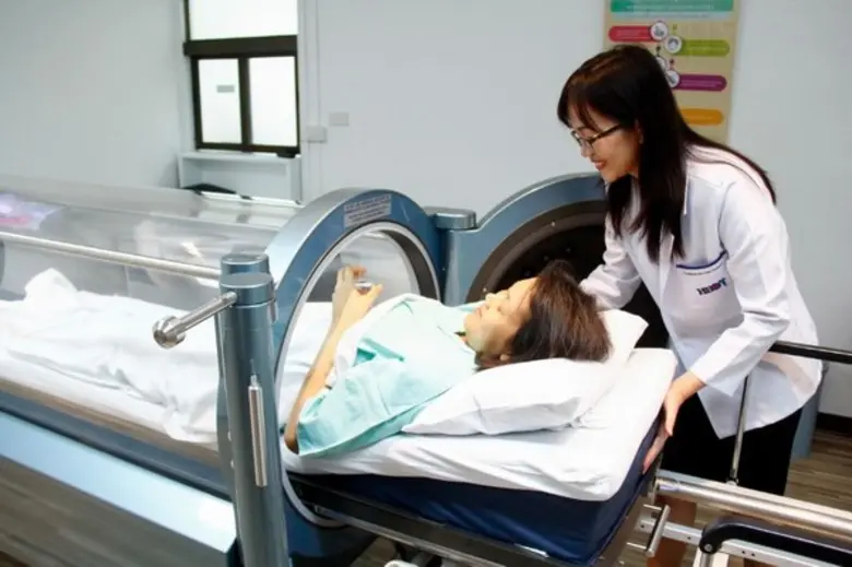 การบำบัดด้วยออกซิเจนความดันสูง HBOT ในห้องปรับบรรยากาศChamber