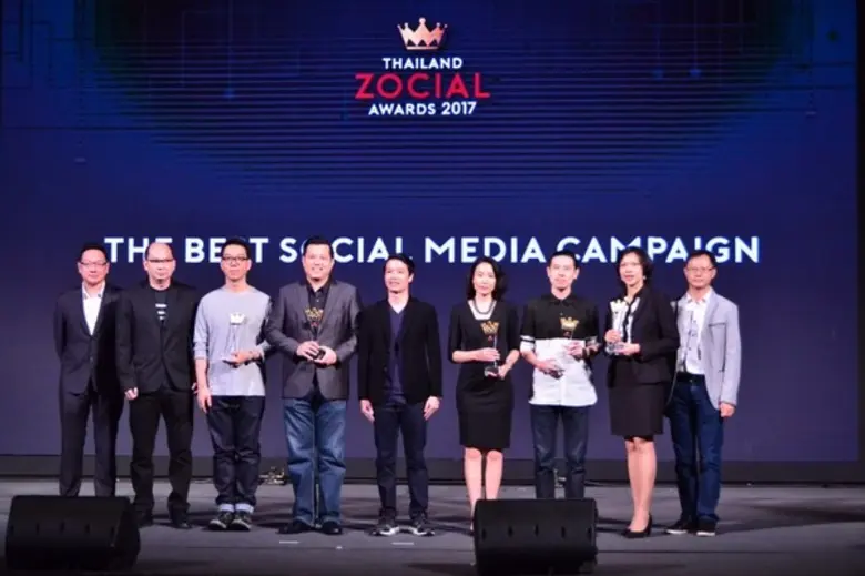 พิธีมอบรางวัล Thailand Zocial Awards 2017 ในสาขา The Best Social Media Campaign กับผลงาน "ไม่น่ารักเลย"