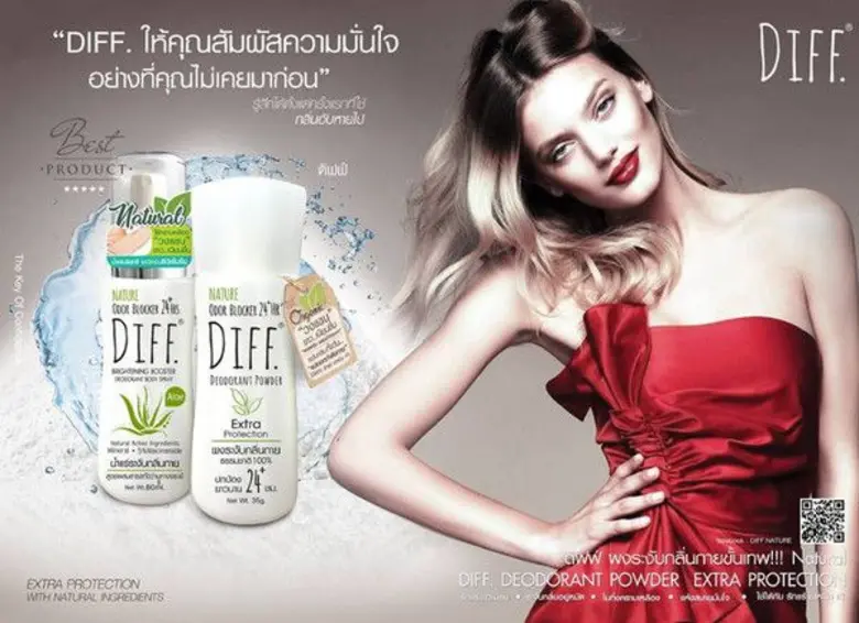 DIFF.ผง และ สเปรย์น้ำแร่ระงับกลิ่นกายที่เ...