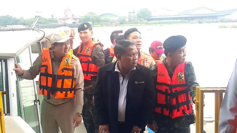 ปภ. โดย ศูนย์ ปภ.เขต 1 ปทุมธานี ร่วมโครงการตรวจเยี่ยมพื้นที่เสี่ยงอุทกภัยริมสองฝั่งแม่น้ำเจ้าพระยา