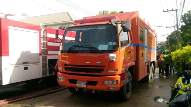 ปภ. โดย ศูนย์ ปภ.เขต 1 ปทุมธานี ร่วมระงับเหตุเพลิงไหม้ อาคารวีก้า จังหวัดปทุมธานี