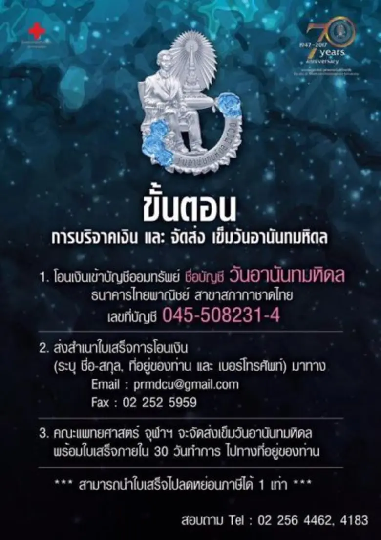 "สอง ประภาศรี" และ "กุ๊กกิ๊ก มรกต" ตัวแทนศิลปินเวิร์คพอยท์ รับพระราชทาน “เข็มวันอานันทมหิดล” ปี 2560