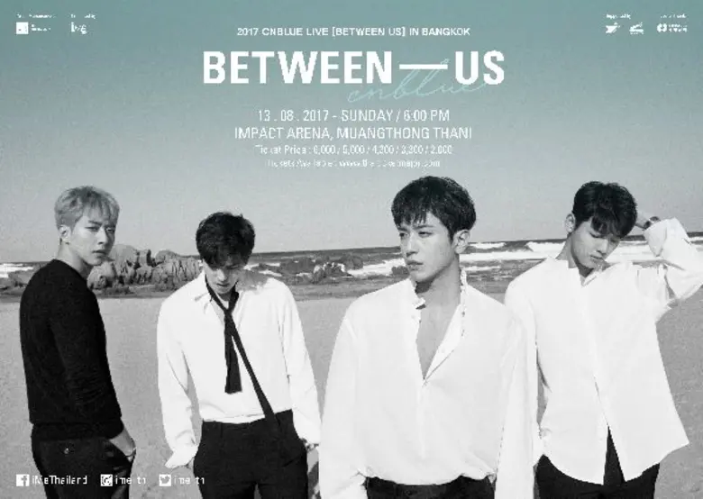บอยซ์ไทยเตรียมไปมันส์กับ 4 หนุ่ม CNBLUE ในคอนเสิร์ตเต็มรูปแบบครบรอบ 7 ปี “2017CNBLUE LIVE [BETWEEN US] IN BANGKOK” 13 สิงหาคมนี้ พบกัน!!