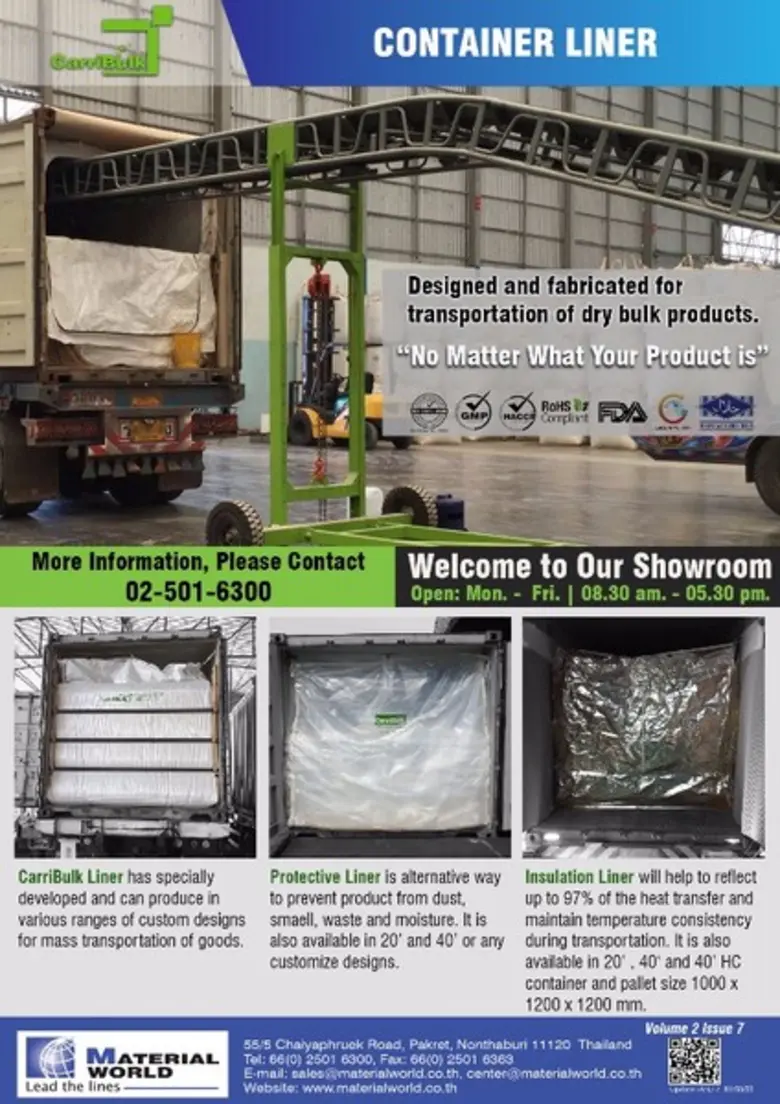 "Container Liner" ถุงตู้คอนเทนเนอร์ เพื่อ...