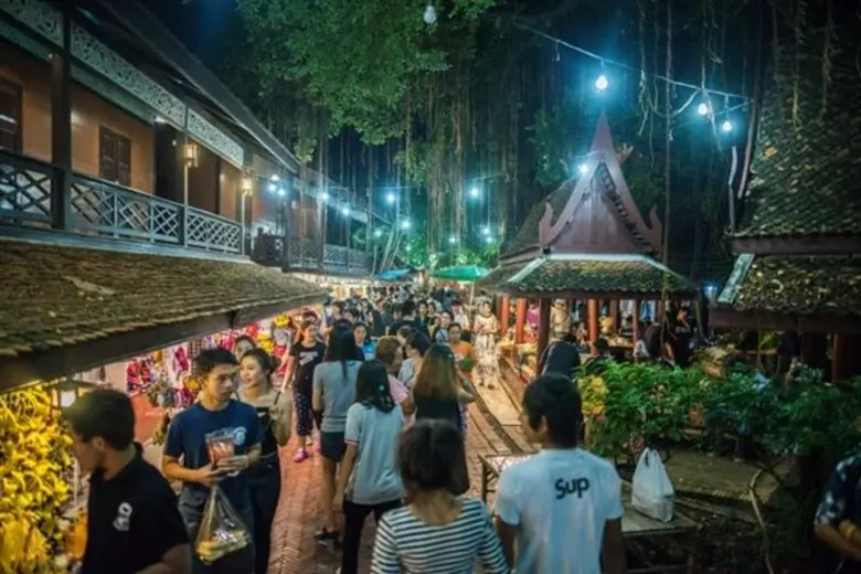 เมืองโบราณ สมุทรปราการ เปิดตลาดนัด ตลาดบก...