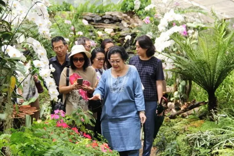 อดีตประธานาธิบดีอินโดนีเซีย พร้อมคณะ เข้าเยี่ยมชมการอนุรักษ์ทรัพยากรพรรณพืช ณ สวนพฤกษศาสตร์สมเด็จพระนางเจ้าสิริกิติ์ อำเภอแม่ริม จังหวัดเชียงใหม่