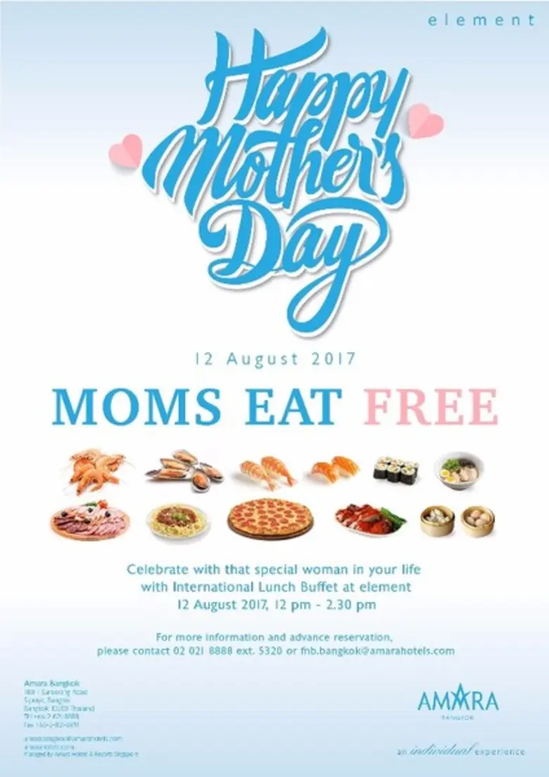 "Mother's Day Special Moms Eat Free!" Mot...