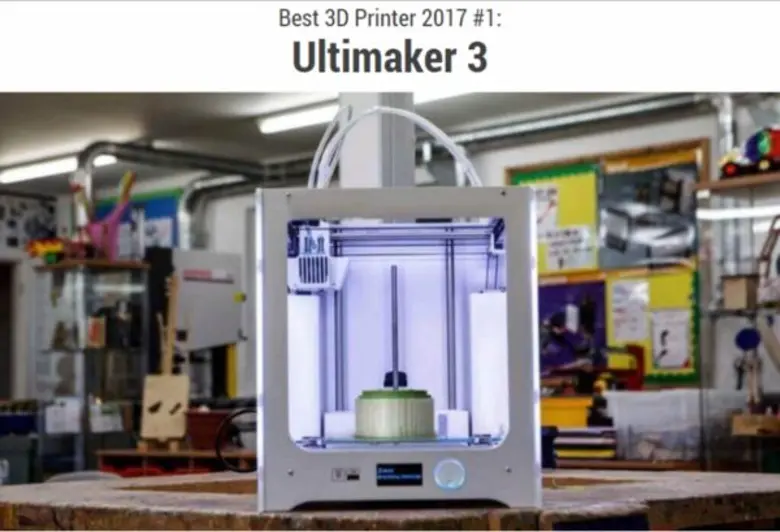 All3DP จัดอันดับให้เครื่อง Ultimaker 3 แล...