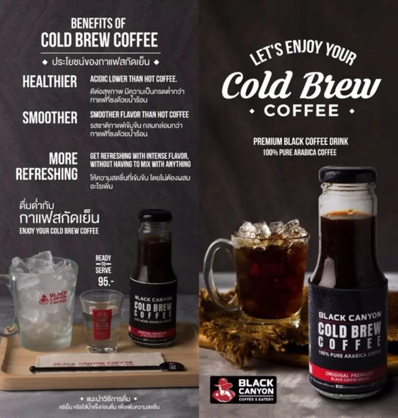 แบล็คแคนยอน เปิดตัวกาแฟแนวใหม่ กาแฟสกัดเย็น “โคลด์ บรูว์ คอฟฟี่ “[Cold Brew Coffee]”