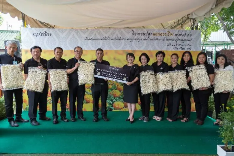 ซีพีแรม รวมใจภักดิ์ ปลูกดอกดาวเรืองถวายพ่อหลวง ร.๙