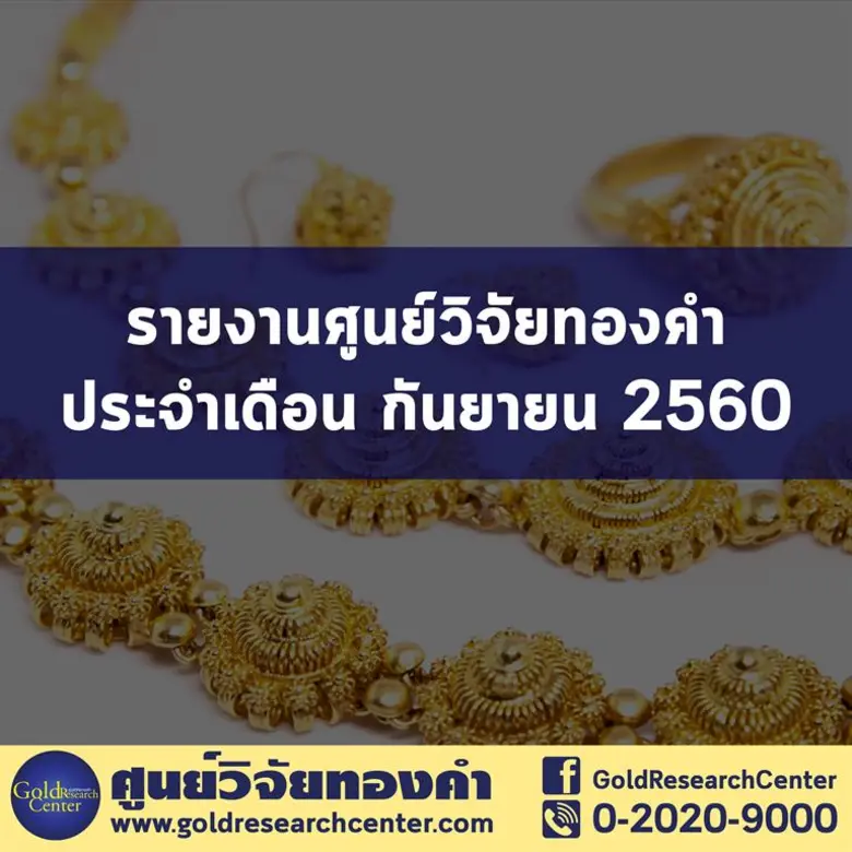 ดัชนีความเชื่อมั่นราคาทองคำในเดือนกันยายน...