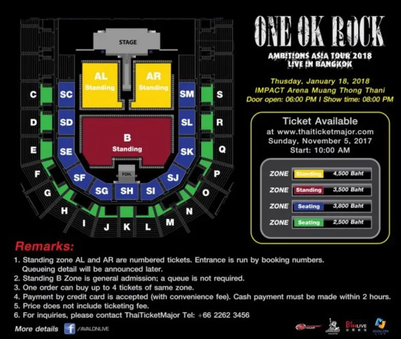 ระวังนก ระวังตกข่าว! “อาวาลอน ไลฟ์” เผยดีเดย์ 5 พ.ย. จองบัตรให้ทัน “วัน โอเค ร็อก แอมบิชั่นส์ เอเชีย ทัวร์”