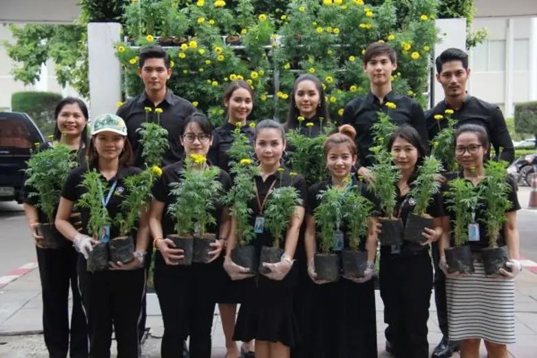 7 สี รวมใจรำลึกถึงในหลวงรัชกาลที่ 9 ตกแต่งดอกดาวเรืองบานสะพรั่งทั่วทั้งสถานีฯ