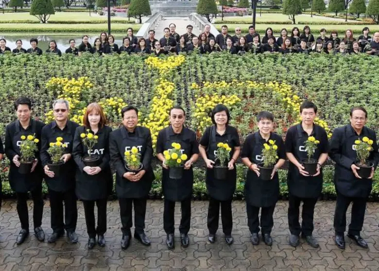 CAT ร้อยดวงใจ “ปลูกดาวเรือง” ถวายในหลวง รัชกาลที่ 9