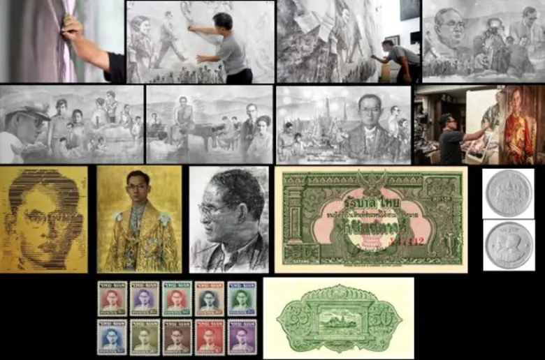 - ชมภาพเขียน "พระราชประวัติของในหลวงรัชกา...