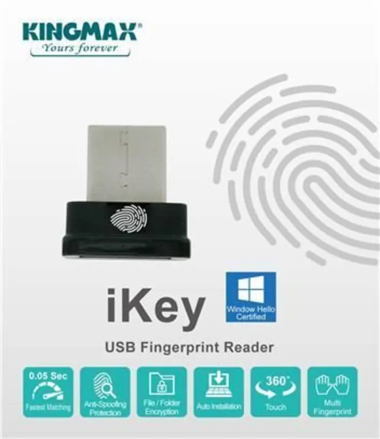 KINGMAX เปิดตัว “iKey” อุปกรณ์อ่านลายนิ้วมือแบบ USB ขนาดเล็ก ที่ช่วยเก็บข้อมูลของคุณให้ปลอดภัย