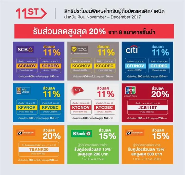 11street เปิดตัวแคมเปญแห่งปี “11.11 Mega Sale” ลดกระหน่ำตลอดเดือน 11 แจกคูปองทุกวันรวมกว่า 400,000 ใบ มูลค่าส่วนลดรวมกว่า 72 ล้านบาท