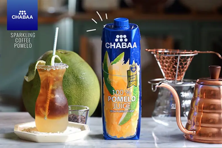 น้ำผลไม้พร้อมดื่มแบรนด์ชบา (CHABAA) ที่เป...