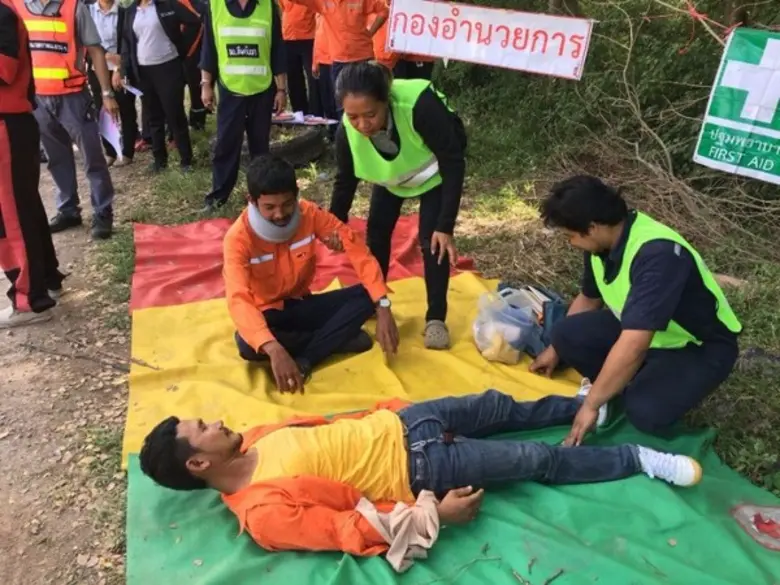 ไลน์ ทรานสปอร์ต ซ้อมแผนอพยพหนีไฟ 2560