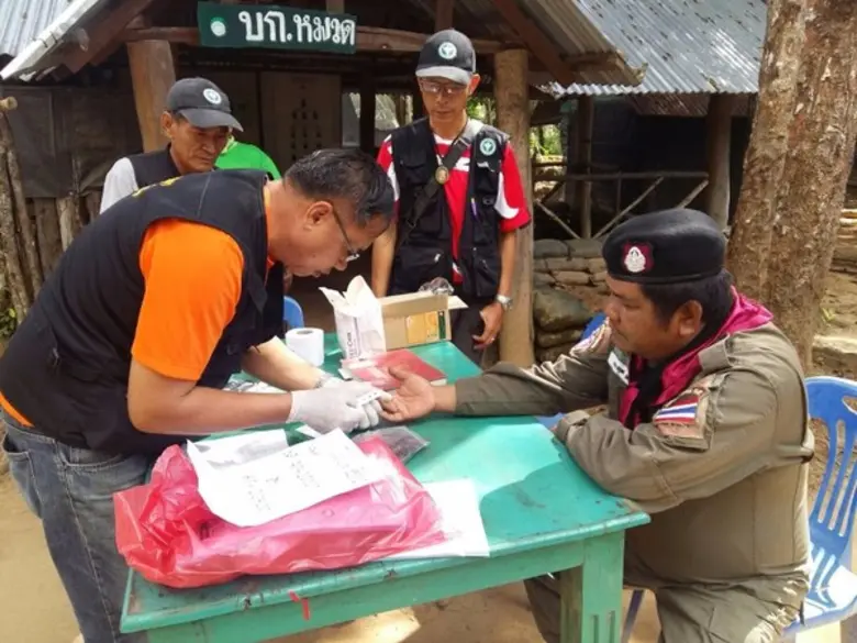 สคร.10 อุบลฯ ลงพื้นที่ค้นหาผู้ป่วยโรคมาลาเรียเชิงรุก ในพื้นที่ 3 อำเภอ 9 หมู่บ้าน จังหวัดศรีสะเกษ