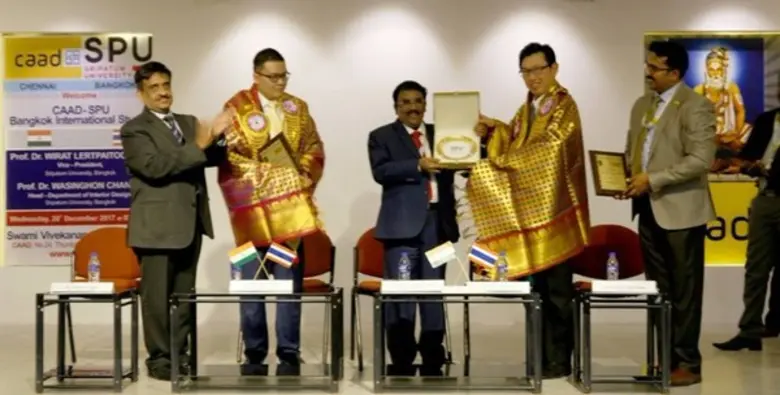 สถาปัตย์ ม.ศรีปทุม ประสานความร่วมมือ ถ่ายทอดความรู้สถาปัตย์ เชิงสร้างสรรค์ ร่วมกับ CAAD สถาบันสอนสถาปัตยกรรมที่ดีที่สุดใน Chennai อินเดีย