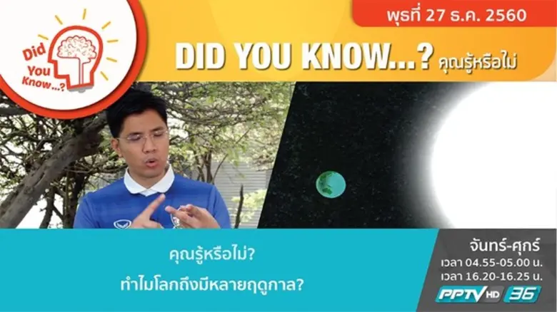 รายการไฮไลต์ประจำวันพุธที่ 27 ธันวาคม 2560 ทาง PPTV HD 36