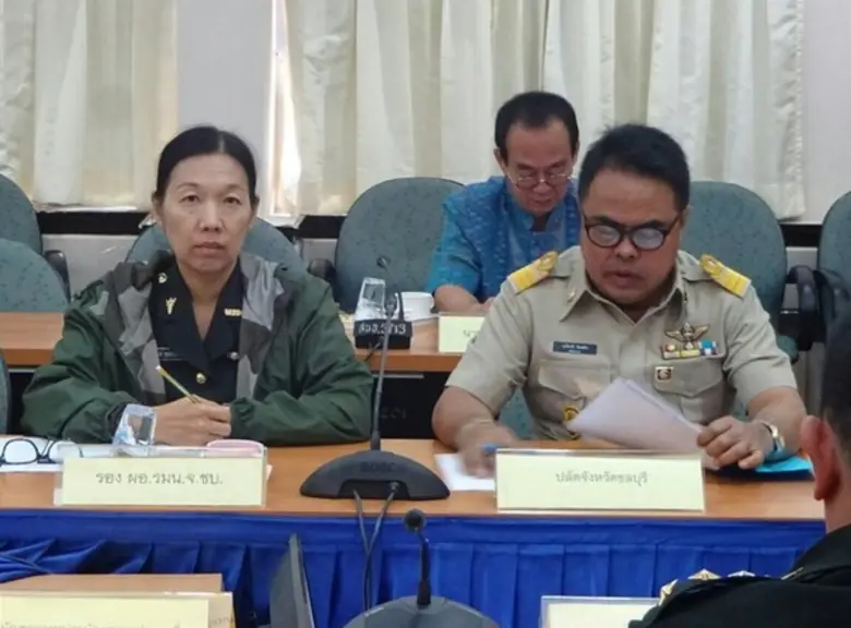 กอ.รมน.จังหวัด ช.บ. ร่วมประชุมคณะกรรมการศูนย์ปฏิบัติการแก้ไขปัญหาการชุมนุมสาธารณะจังหวัดชลบุรี