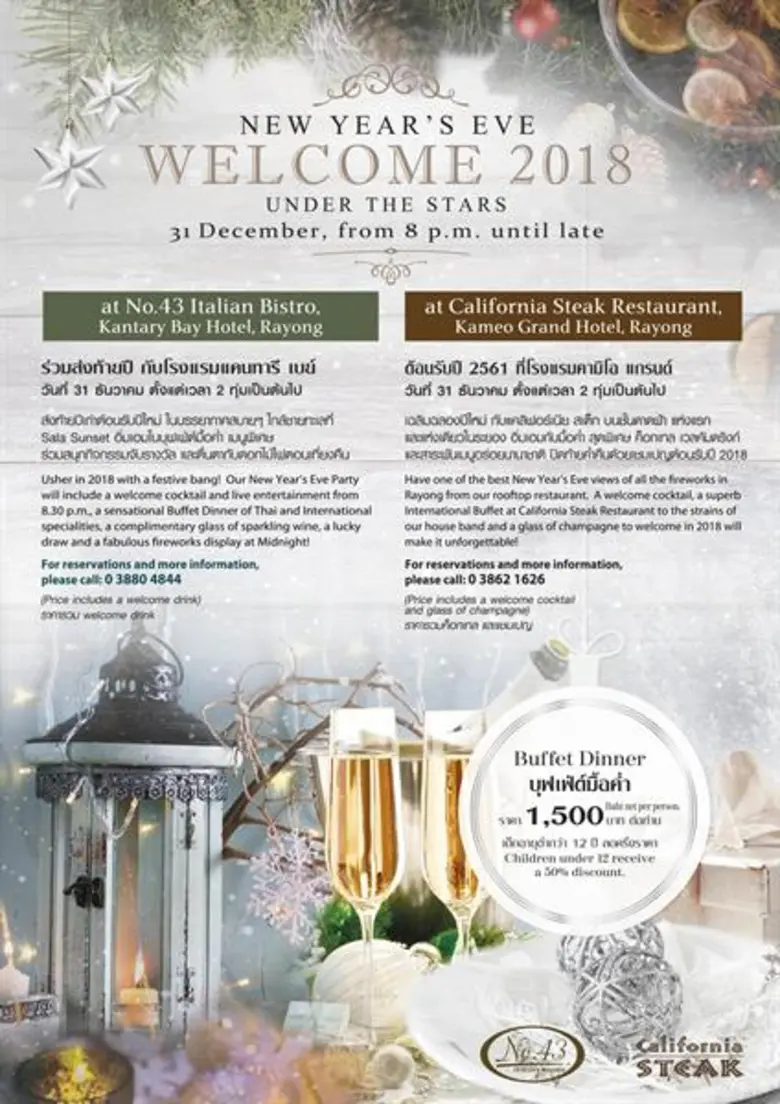 31 ธันวาคม 2560 ตั้งแต่เวลา 20.00 น. เป็น...