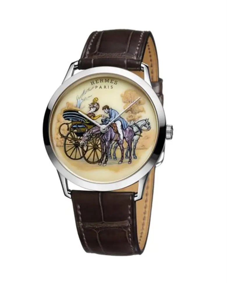 Variations of the Theme of Miniature Painting SLIM D’HERM?S DANS UN JARDIN ANGLAIS & PROMENADE DE LONGCHAMP