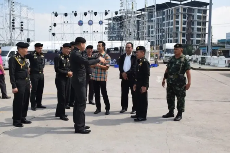 กอ.รมน.จังหวัด ช.บ. ร่วมลงพื้นที่เพื่อตรวจความพร้อมและความคืบหน้าพื้นที่การจัดงาน "BANGSEAN COUNTDOWN 2018 FESTIVAL" บริเวณพื้นที่ลานเอนกประสงค์แหลมแท่น ต.แสนสุข อ.เมืองชลบุรี จ.ชลบุรี