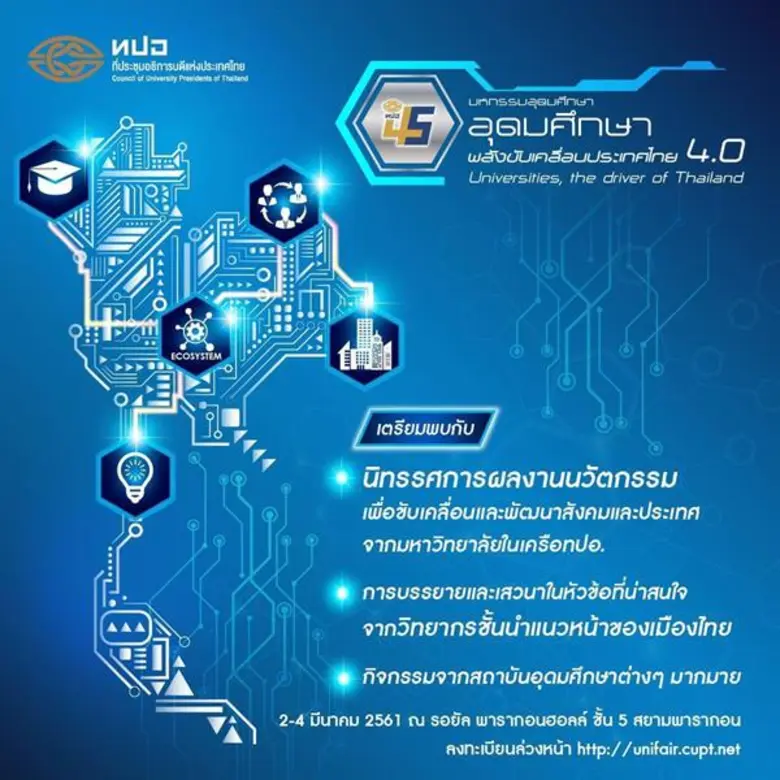 ที่ประชุมอธิการบดีแห่งประเทศไทย (ทปอ.) ฉล...