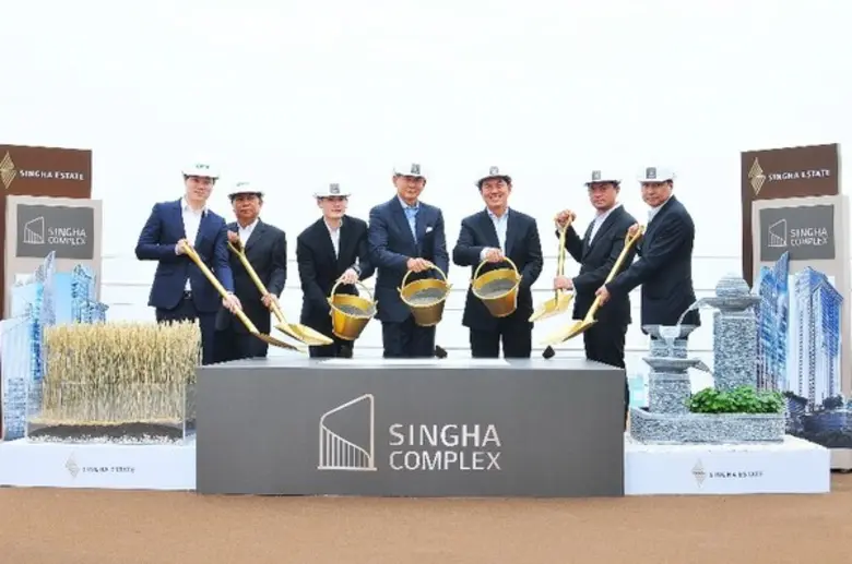 “สิงห์ คอมเพล็กซ์” พร้อมเปิดกลางปีนี้ จัดพิธีเทคอนกรีตปิดงานโครงสร้างอาคารภายนอก
