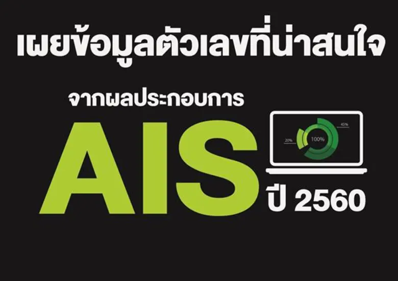 เอไอเอส ประกาศผลประกอบการรอบปี 2560 กำไรส...